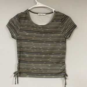 Cute beautees Girls' top/shirt, 12, shades of green , side ties, stretchy